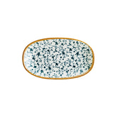 Bonna China Calif 13" x 7.5" x h:1.5" Oval Decorated Porcelain Platter